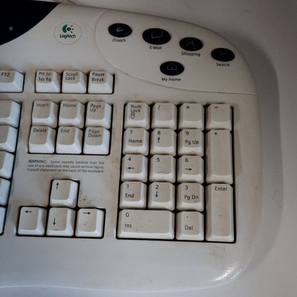 Logitech Internet Navigator Computer Keyboard USB Model Y-BE22 Vintage - Picture 6 of 11